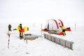 ROV camp of a polar research expedition Royalty Free Stock Photo